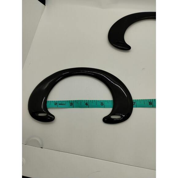 Vintage Black Purse Handles - Plastic for Making a Purse DIY Crafts - Picture 6 of 7